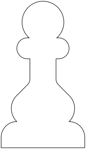 Chess Pawn Emoji Coloring Page